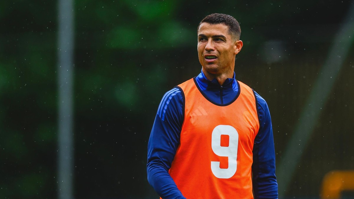 Cristiano Ronaldo počas tréningu