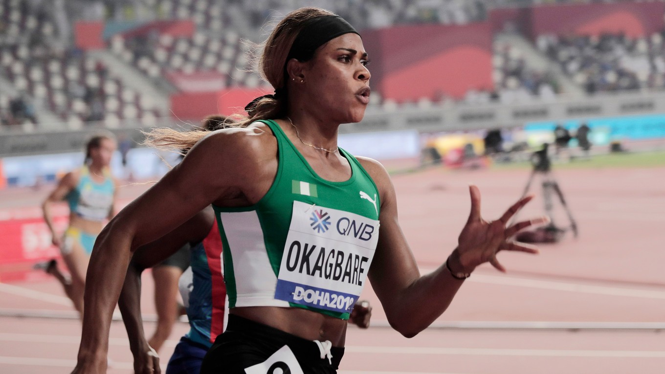 Blessing Okagbareová na pretekoch v katarskej Dauhe v septembri 2019.