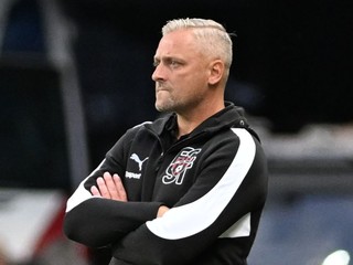 Tréner Michal Ščasný počas zápasu 1. predkola Európskej ligy Spartak Trnava - BK Häcken.