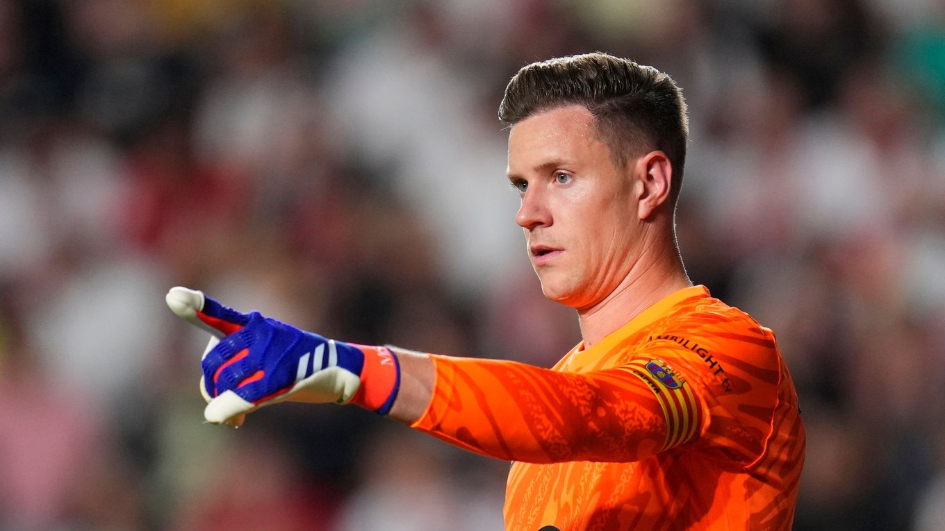 Na archívnej snímke z 27. augusta 2024 brankár FC Barcelona Marc-Andre ter Stegen.