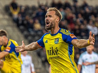 Radosť po vstrelenom góle proti Prešovu.