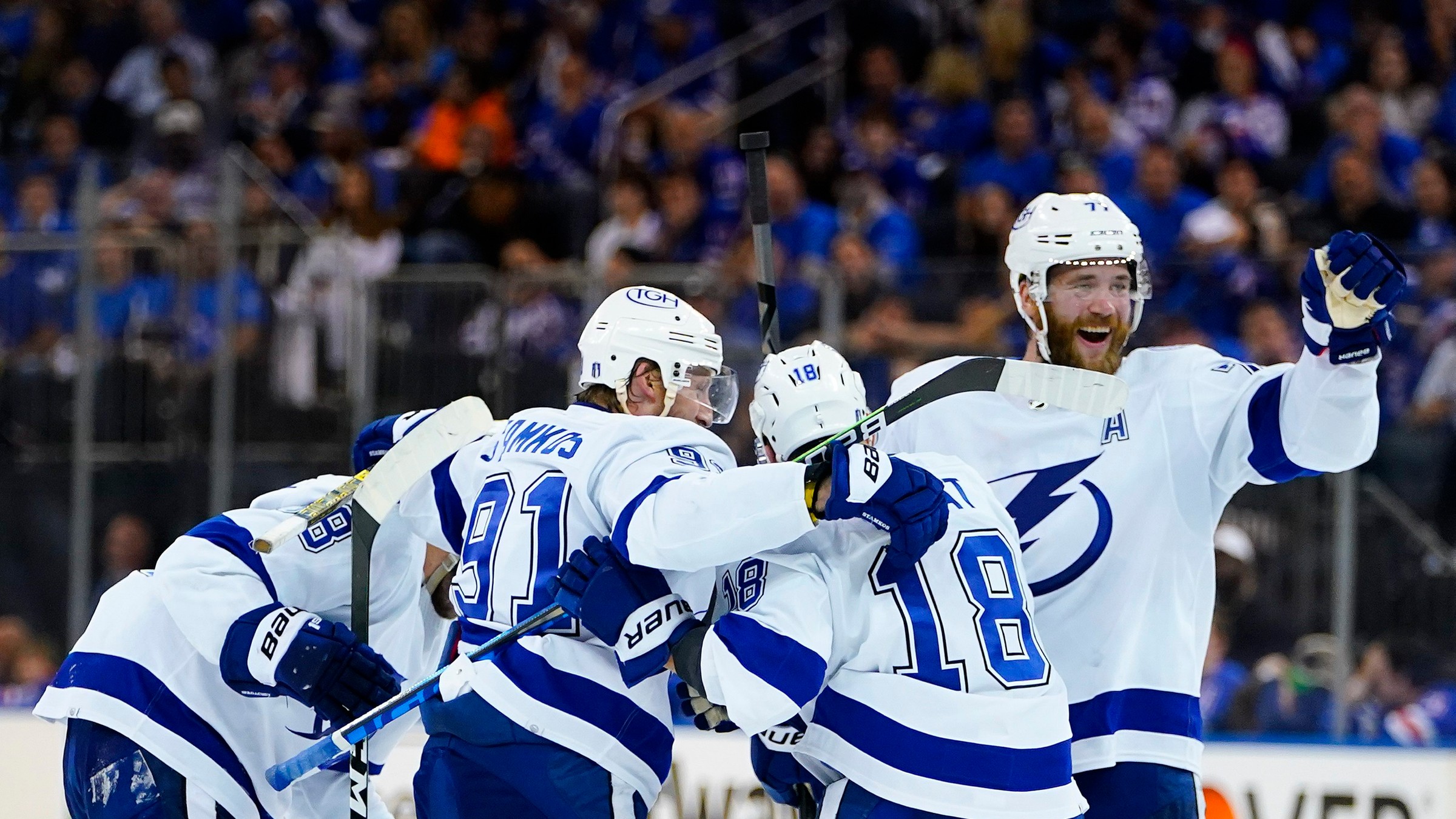 Hokejisti tímu Tampa Bay Lightning.