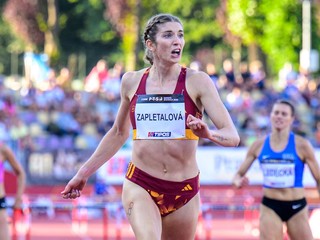 Slovenská atlétka Emma Zapletalová počas mítingu P-T-S v Banskej Bystrici 2025.