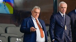Viktor Orbán na futbalovom zápase počas EURO 2024.
