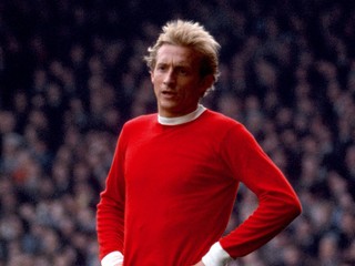 Legenda Manchestru United Denis Law na snímke z roku 1967.