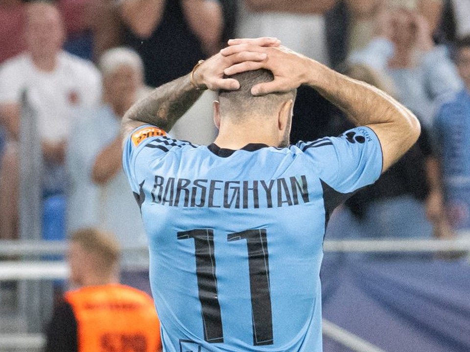 Na snímke je futbalista Slovana Bratislava Tigran Barseghjan. 