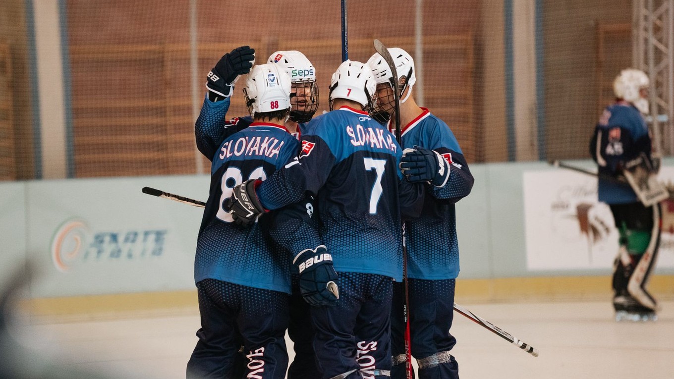 Slovenskí reprezentanti na ME v inline hokeji do 19 rokov 2025.