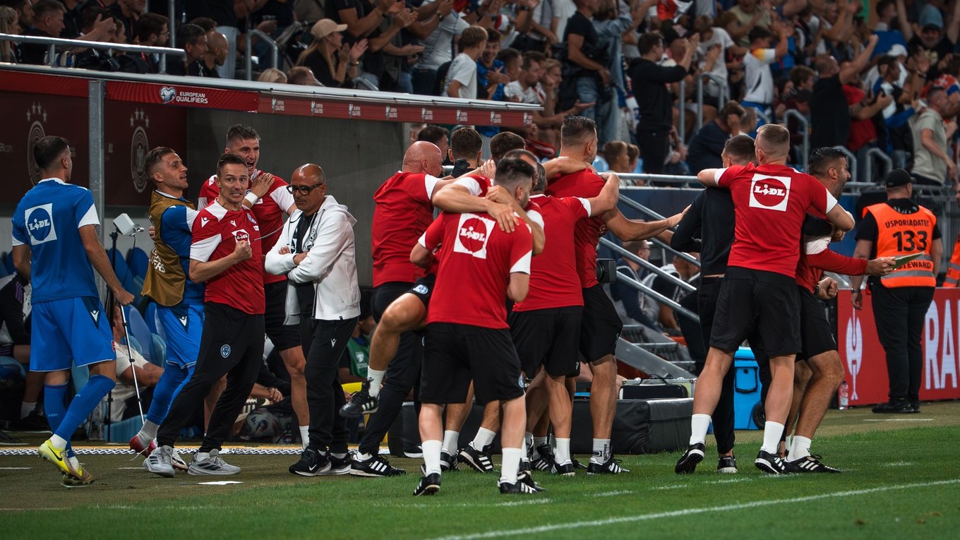 Radosť Slovákov v zápase Slovensko - Nemecko (Kvalifikácia MS 2026)