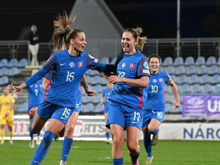 Radosť slovenských futbalistiek.