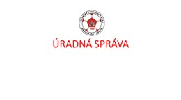 Úradná správa ObFZ Bratislava-mesto č.19 2023/2024 zo dňa 17.11.2023
