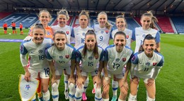 Základná zostava reprezentácie žien pred zápasom kvalifikácie ME 2025 Škótsko - Slovensko (9.4.2024).