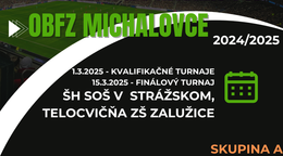 2. ročník „Turnaja ObFZ Michalovce družstiev prípraviek U11 FO a FK v halovom futbale“ pre sezónu 2024/2025 - materiály