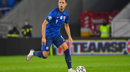 Martin Valjent v zápase semifinále baráže o Euro 2020 proti Írsku.