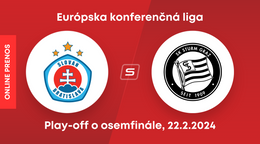 ŠK Slovan Bratislava - SK Sturm Graz: ONLINE prenos z odvetného zápasu play-off o osemfinále v Európskej konferenčnej lige.