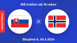 Slovensko U18 - Nórsko U18: ONLINE prenos z MS hráčov do 18 rokov.