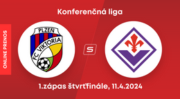 Viktoria Plzeň - Fiorentina: ONLINE prenos zo zápasu štvrťfinále  Európskej konferenčnej ligy.