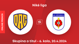 DAC Dunajská Streda - MFK Ružomberok: ONLINE prenos zo zápasu 6. kola skupiny o titul Niké ligy.