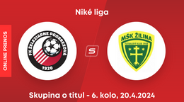 FK Železiarne Podbrezová - MŠK Žilina: ONLINE prenos zo zápasu 6. kola skupiny o titul Niké ligy.