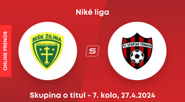 MŠK Žilina - FC Spartak Trnava: ONLINE prenos zo zápasu 7. kola skupiny o titul v Niké lige.