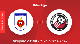 MFK Ružomberok - FK Železiarne Podbrezová: ONLINE prenos zo zápasu 7. kola skupiny o titul v Niké lige.