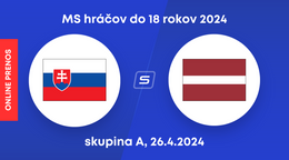 Slovensko U18 - Lotyšsko U18: ONLINE prenos z MS hráčov do 18 rokov.