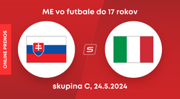 Slovensko U17- Taliansko U17: ONLINE prenos zo zápasu ME vo futbale do 17 rokov