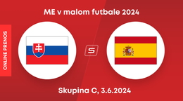 Slovensko vs. Španielsko: ONLINE prenos z ME v malom futbale 2024.