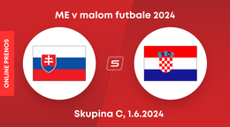 Slovensko vs. Chorvátsko: ONLINE prenos z ME v malom futbale 2024.