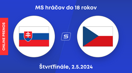Slovensko U18 - Česko U18: ONLINE prenos zo štvrťfinále MS hráčov do 18 rokov.