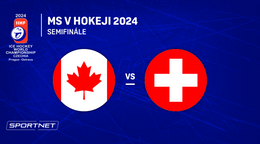 Kanada - Švajčiarsko: ONLINE prenos zo zápasu semifinále na MS v hokeji 2024 v Česku. 
