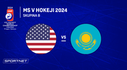 USA - Kazachstan: ONLINE prenos zo zápasu na MS v hokeji 2024 v Česku.