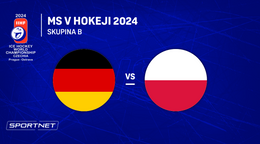 Nemecko - Poľsko: ONLINE prenos zo zápasu skupiny B na MS v hokeji 2024 v Česku.