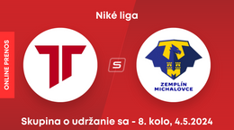 AS Trenčín - MFK Zemplín Michalovce: ONLINE prenos zo zápasu 8. kola skupiny o udržanie sa v Niké lige.