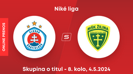 ŠK Slovan Bratislava - MŠK Žilina: ONLINE prenos zo zápasu 8. kola skupiny o titul v Niké lige.