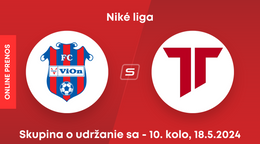 FC ViOn Zlaté Moravce-Vráble - AS Trenčín: ONLINE prenos zo zápasu 10. kola skupiny o titul v Niké lige.