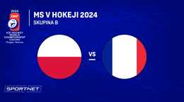 Poľsko - Francúzsko: ONLINE prenos zo zápasu skupiny A na MS v hokeji 2024 v Česku.
