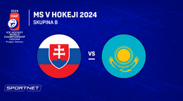 Slovensko - Kazachstan: ONLINE prenos z druhého zápasu slovenských hokejistov na MS v hokeji 2024 v Česku.