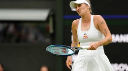 Markéta Vondroušová vo Wimbledone 2024.
