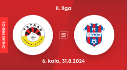 MFK Tatran Liptovský Mikuláš - FC ViOn Zlaté Moravce: ONLINE prenos zo zápasu 6. kola MONACObet ligy (II. liga).