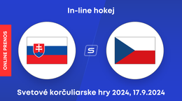 Slovensko - Česko: ONLINE prenos zo zápasu in-line hokeja na Svetových korčuliarskych hrách 2024