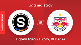 AC Sparta Praha - Red Bull Salzburg: ONLINE prenos zo zápasu 1. kola ligovej fázy Ligy majstrov.