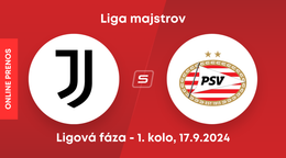 Juventus FC - PSV Eindhoven: ONLINE prenos zo zápasu 1. kola ligovej fázy Ligy majstrov.