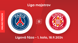 Paríž St. Germain - Girona FC: ONLINE prenos zo zápasu 1. kola ligovej fázy Ligy majstrov.