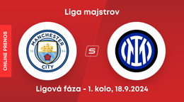 Manchester City - Inter Miláno: ONLINE prenos zo zápasu 1. kola ligovej fázy Ligy majstrov.