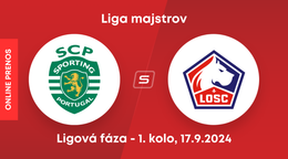 Sporting Lisabon - Lille OSC: ONLINE prenos zo zápasu 1. kola ligovej fázy Ligy majstrov.