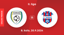 FK Pohronie - FC ViOn Zlaté Moravce: ONLINE prenos zo zápasu 8. kola II. ligy.