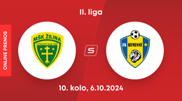 MŠK Žilina B - FK Humenné: ONLINE prenos zo zápasu 10. kola II. ligy.