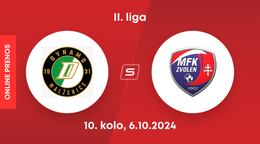 OFK Malženice - MFK Zvolen: ONLINE prenos zo zápasu 10. kola II. ligy.