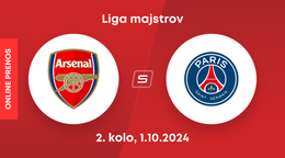 Arsenal FC - Paríž St. Germain: ONLINE prenos zo zápasu 2. kola Ligy majstrov. 