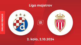 Dinamo Záhreb - AS Monaco: ONLINE prenos zo zápasu 2. kola Ligy majstrov.